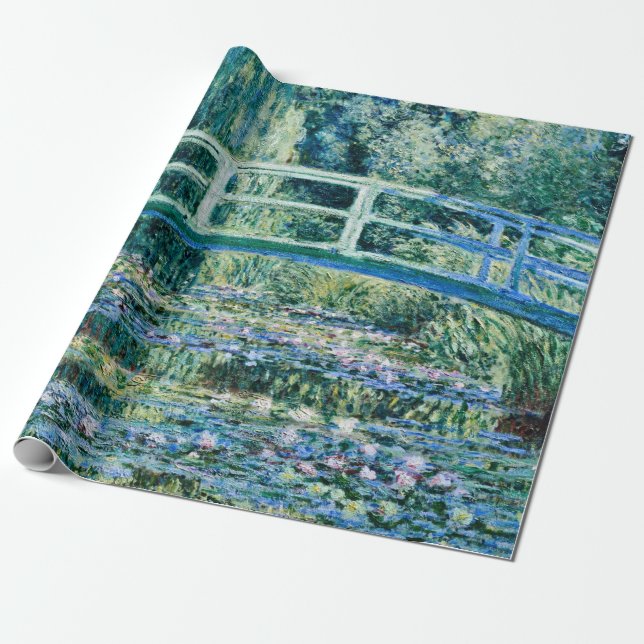 Papier Cadeau Claude Monet - Pont D'Eau Et Pont Japonais (Déroulé)
