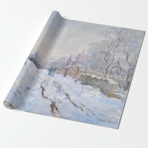 Papier Cadeau Claude Monet - Scène de neige à Argenteuil
