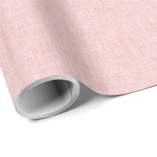 Papier Cadeau Clean Minimal Beige Linen Mimic Fabric Effect Pink
