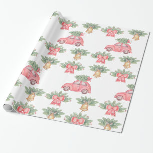 Papier Cadeau Cloche de Noël et arbre