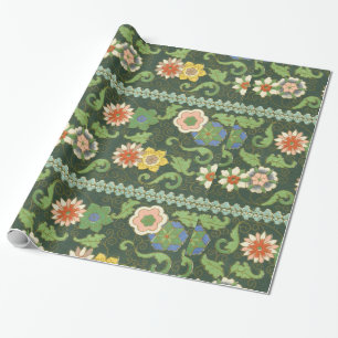 Papier Cadeau Cloisonne Chine Patter Asiatique Oriental