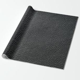 Papier Cadeau Close up of black leather texture and backgroundle