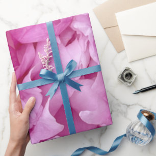 Papier Cadeau Closeup de pivoines roses