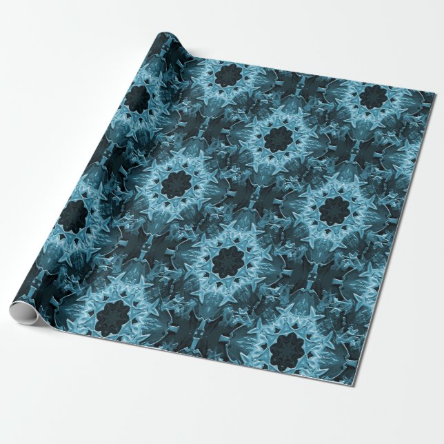Papier Cadeau clôture turquoise..... (Déroulé)