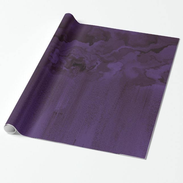 Papier Cadeau Cloud de marbre violet Rose (Déroulé)