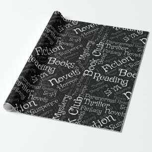 Papier Cadeau Cloud Word pour les amateurs de livres