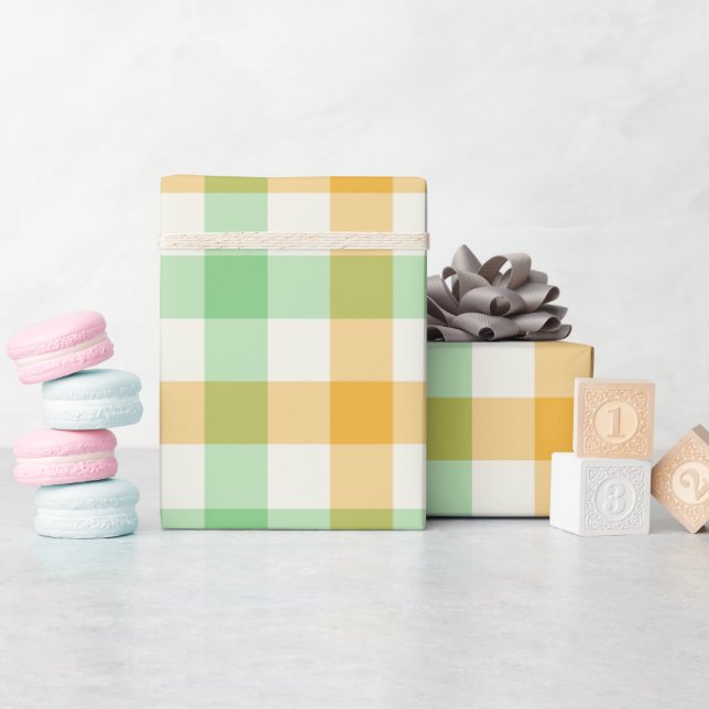 Papier Cadeau Clover Gingham - Wrapping Paper (Baby Shower)