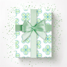 Clover Moroccan Quatrefoil in Green and Aqua
