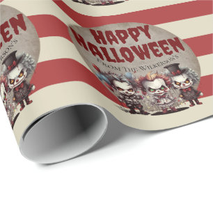 Papier Cadeau Clowns effrayants Carnaval creepy Halloween