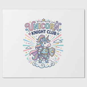 Papier Cadeau Club Chevalier Licorne Imprimé Prêt Vêtement Graph