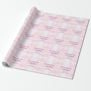 Papier Cadeau club social de week-end rose paillettes enterremen
