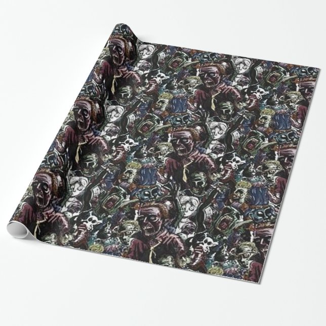 Papier Cadeau Cluster Zombie (Déroulé)