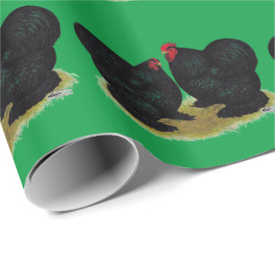 Papier Cadeau Cochins Black Bantam Paire
