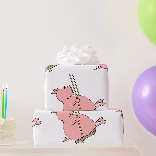 Papier Cadeau Cochon Sur Une Flèche (Créateur téléchargé)