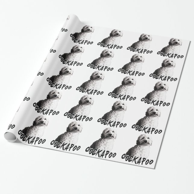 Papier Cadeau Cockapoo (Déroulé)