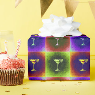 Papier Cadeau Cocktails Pop Art