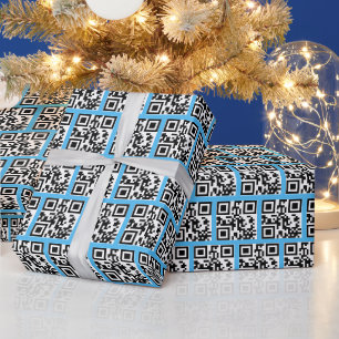 Papier Cadeau Codes QR Joyeux Vacances