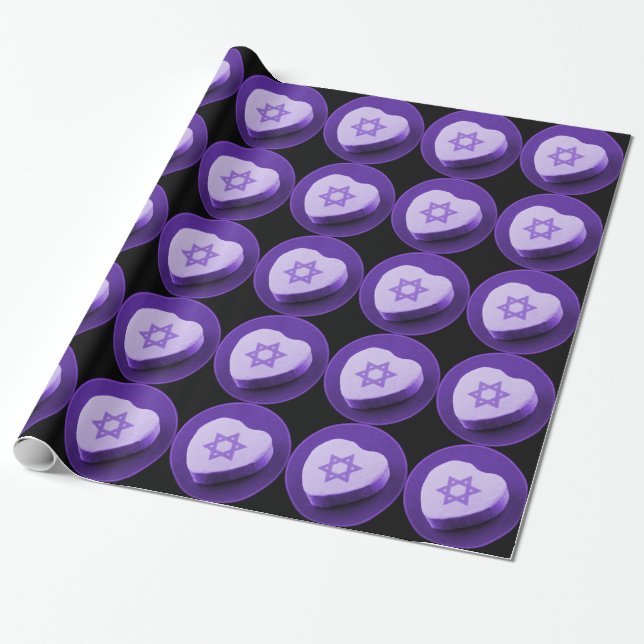 Papier Cadeau Coeur de bonbons (Déroulé)