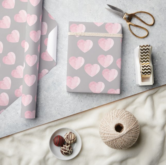 Papier Cadeau coeur de l'amour de l'eau élégante (Artisanat)