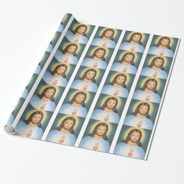 Papier Cadeau Coeur sacré du Christ (Déroulé)