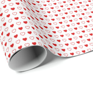 Papier Cadeau Coeurs