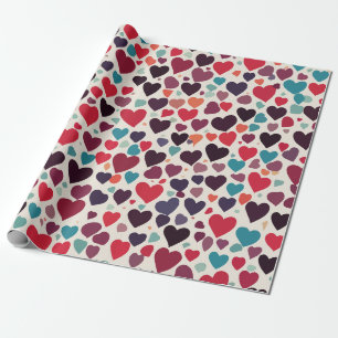Papier Cadeau Coeurs