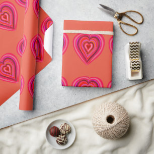 Papier Cadeau Coeurs
