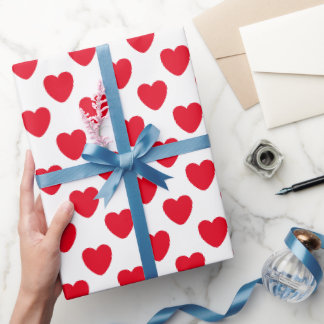 Papier Cadeau coeurs