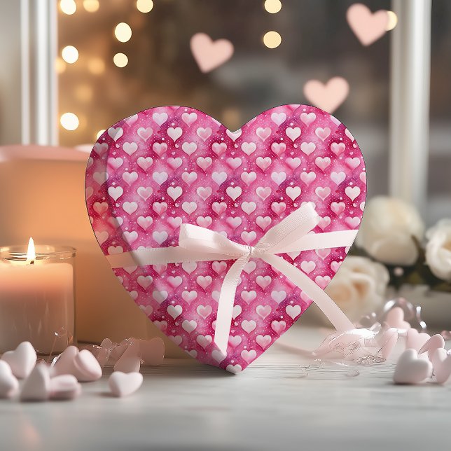 Papier Cadeau Cœurs aquarelles enchanteurs | Motif à pois (Enchanting Watercolor Hearts and Polka Dots Pattern Wrapping Paper)