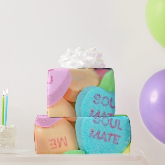 Papier Cadeau Coeurs de bonbons Valentine (Cadeaux de fête)