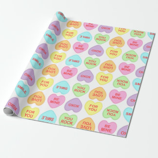 Papier Cadeau Coeurs de conversation Motif alternatif