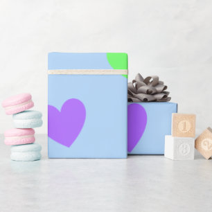 Papier Cadeau Coeurs dorants colorés à toutes les occasions sur 