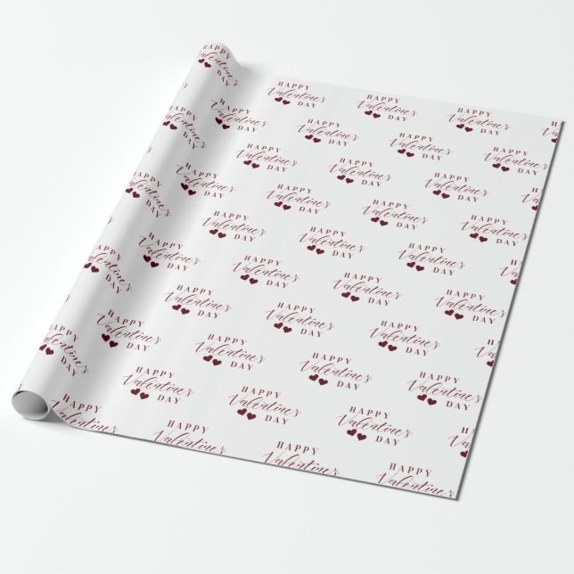 Papier Cadeau Coeurs Heureuses Saintes-Valentin Parties scintill (Déroulé)