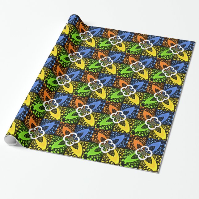 Papier Cadeau Coeurs Iridescente Polka sans soudure Point Art Ab (Déroulé)