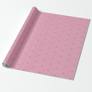 Papier Cadeau Coeurs Pixel rose et bleu
