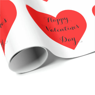 Papier Cadeau Coeurs rouges - heureuse Sainte-Valentin
