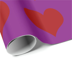 Papier Cadeau Coeurs - Rouleau Papier à enveloppement cadeau CHA