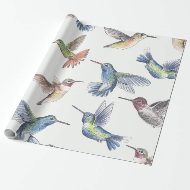 Papier Cadeau Colibri (Déroulé)