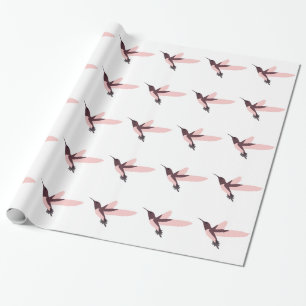 Papier Cadeau Colibri rose