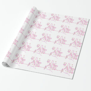 Papier Cadeau Colibri rose Abstrait