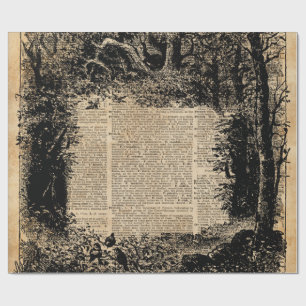 Papier Cadeau Collage coloré flamboyant de livre de dictionnair