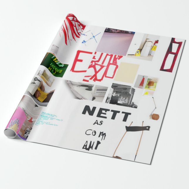 Papier Cadeau Collage d'aquarelle Abstraite (Déroulé)