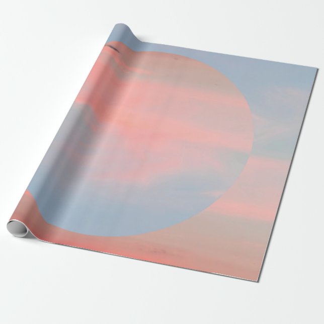 Papier Cadeau Collage d'art esthétique avec beau coucher de sole (Déroulé)