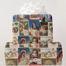 Collage de Noël de cartes postales anciennes Jesus