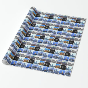 Papier Cadeau Collage de photo d'image de l'horizon 8 de New