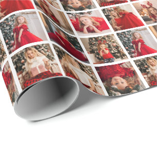 Papier Cadeau Collage d'images personnalisées 9 Photo