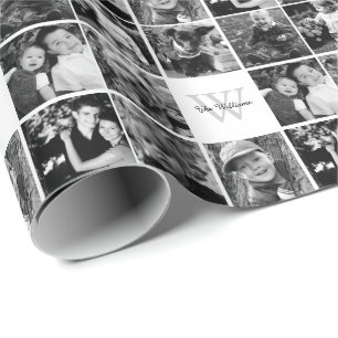 Papier Cadeau Collage fait sur commande de photo de famille