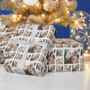 Papier Cadeau Collage photo moderne 6   Noël