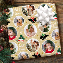 Collage photo vintage de Noël avec Scottie Dog et