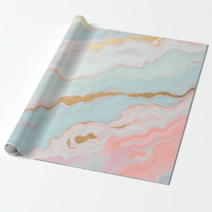 Papier Cadeau Collection de luxe en or rose blush populaire et m